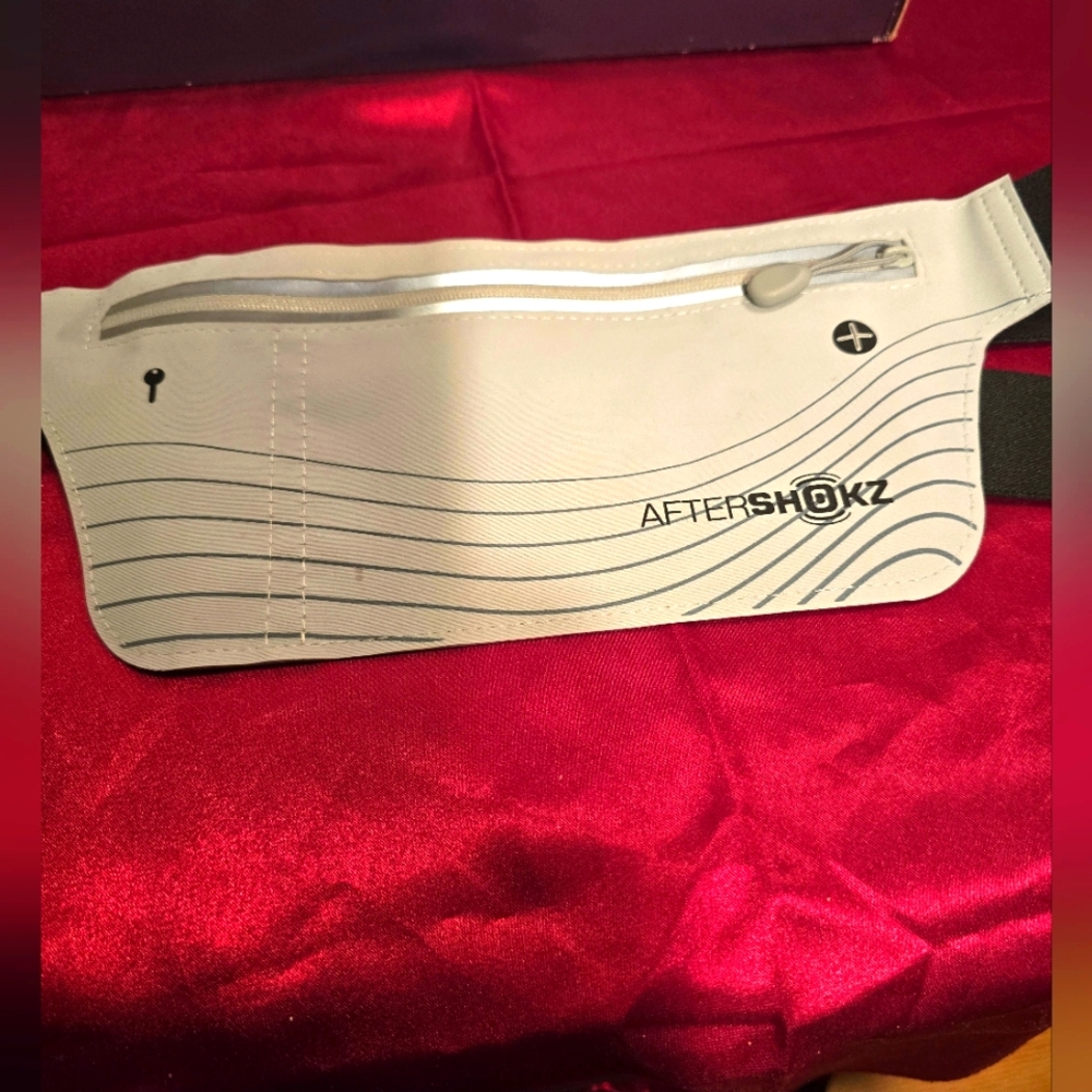 AFTERSHOZ SPORT BELT WAIST BAG FANNY PACK GRAY BLACK SIZE 25"-52"